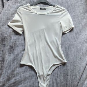 White short sleeve bodysuit